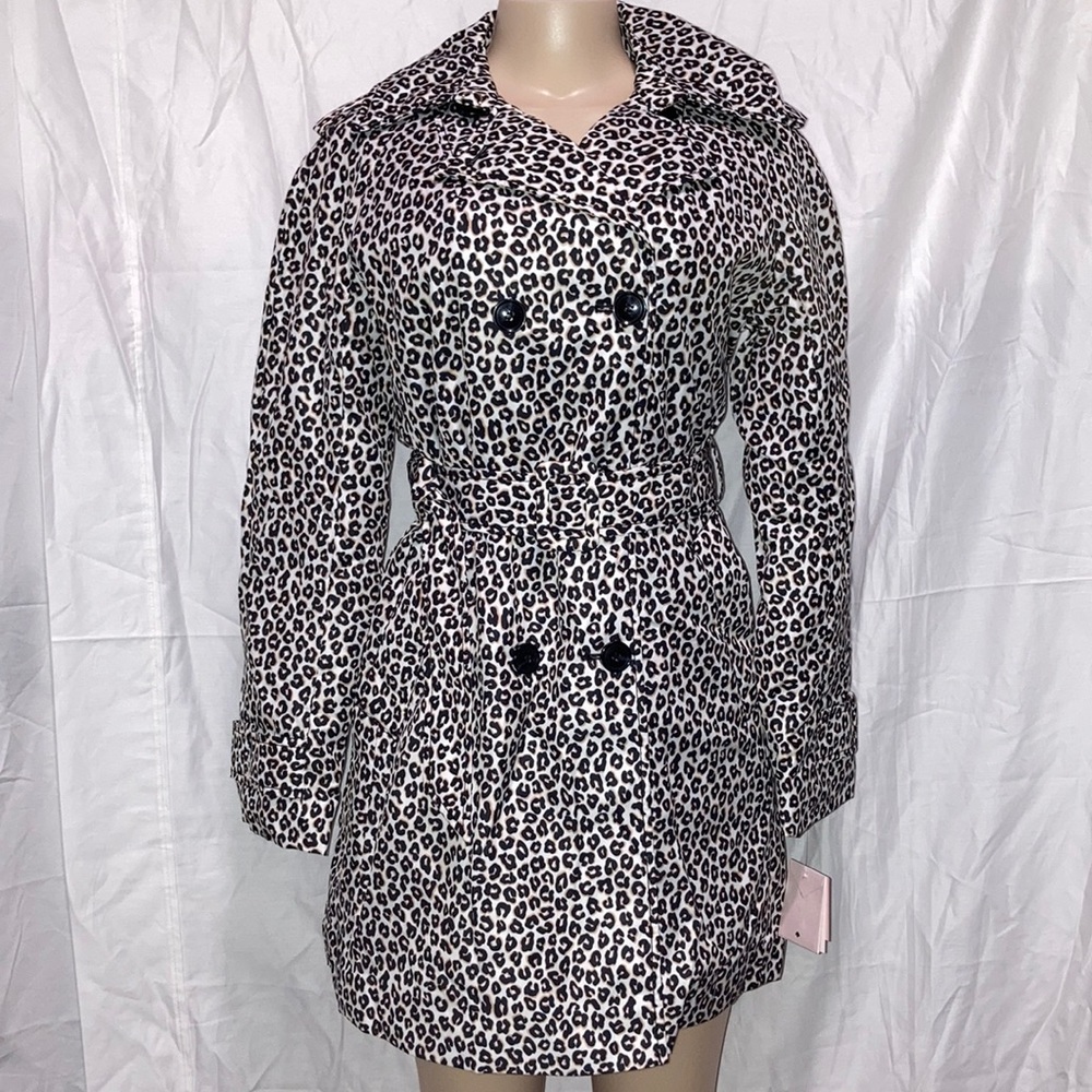 Kate Spade Leopard Print Trench Coat NWT